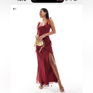 ASOS Burgundy Maxi Dress